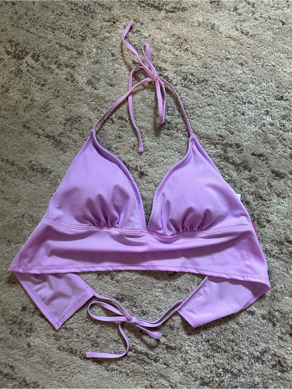 New with tags Lilac Ribbed Halter Bikini Top - Women Swim Bikini